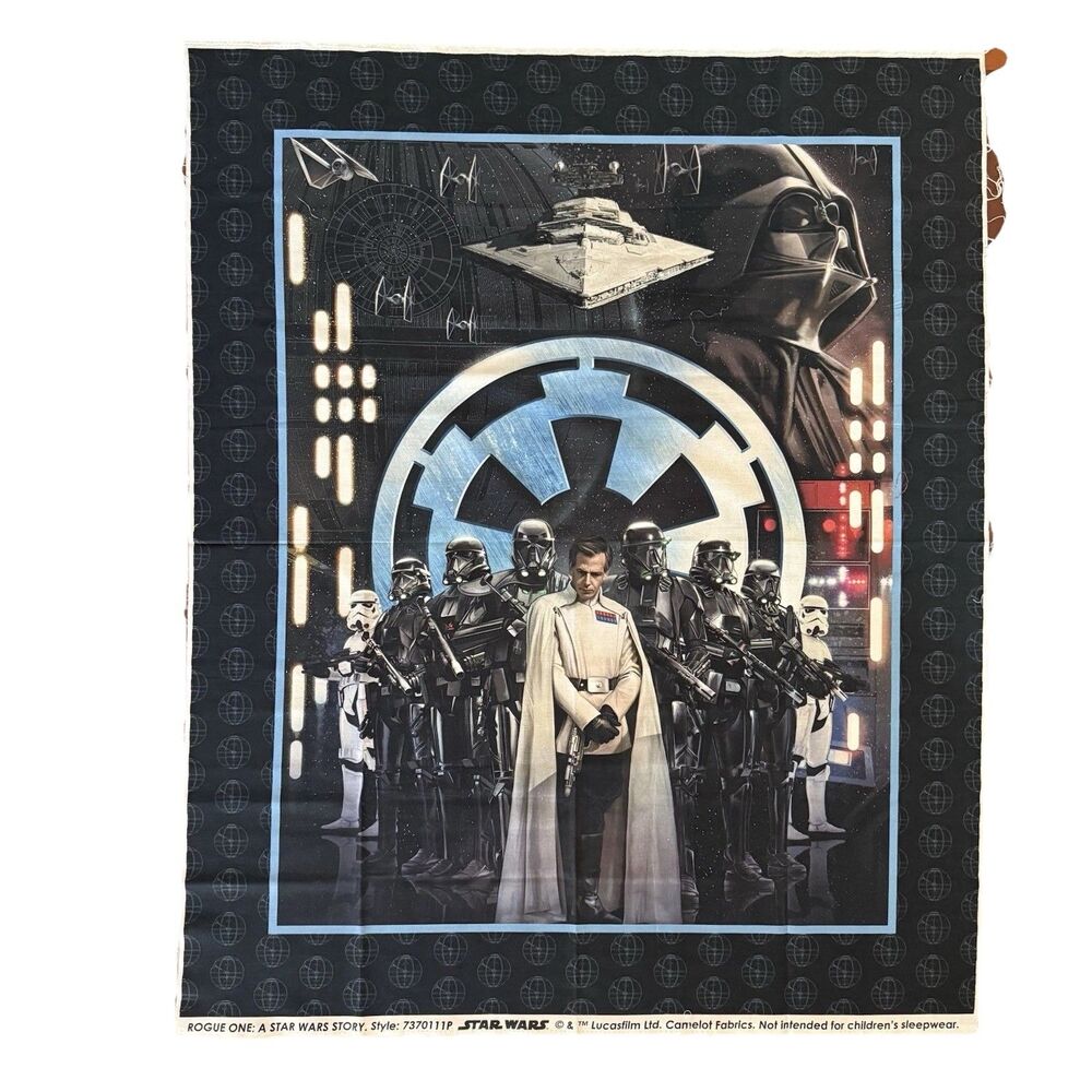 Star Wars Rogue One Quilt Panel Villains Krennic Cotton Fabric 7370111P Sewing